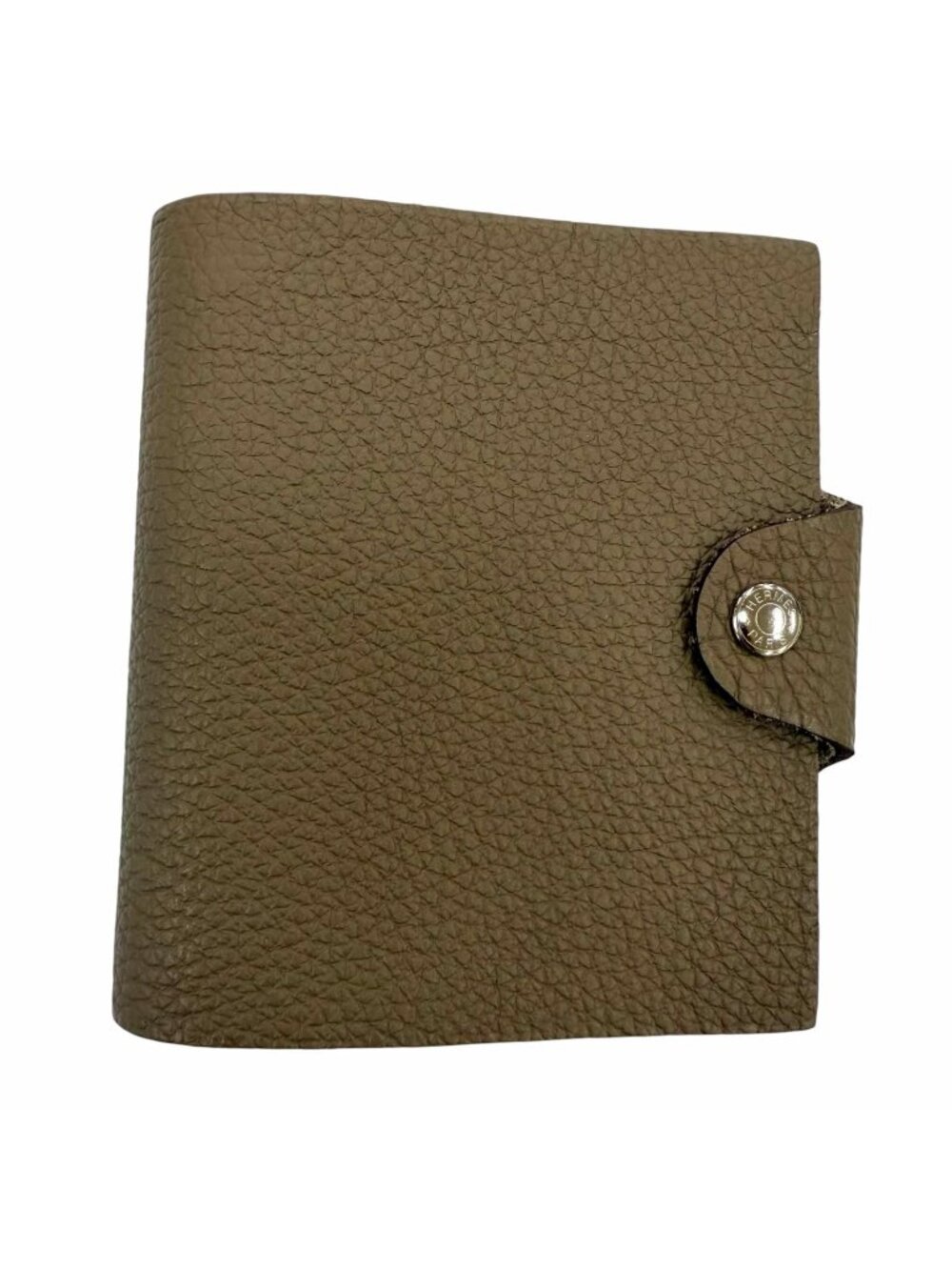 Hermes Ulysse Mini Notebook Cover Togo Etoupe Silver Sellier Agenda